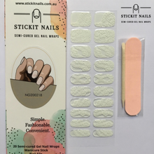 Load image into Gallery viewer, White Lace Cured Gel Nail Sticker Kit
