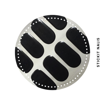 Matte Black Semi-cured Gel Nail Sticker Kit
