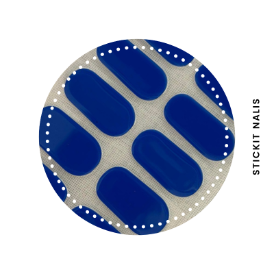 Cobalt Blue Semi-cured Gel Nail Sticker Kit