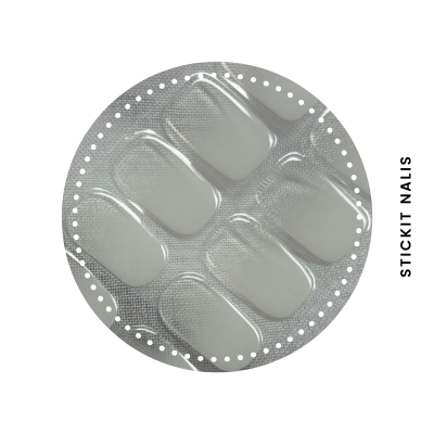 White Ombre Semi-cured Gel Nail Sticker Kit