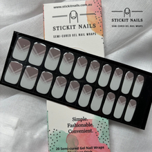Load image into Gallery viewer, Diamond French Semi Cured Gel Nail Sticker Kit
