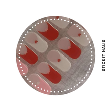 Load image into Gallery viewer, Heart Filled French [Valentines Day] Semi-cured Gel Nail Sticker Kit
