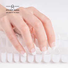 Load image into Gallery viewer, Classic French Semi Cured Gel Nail Sticker Kit
