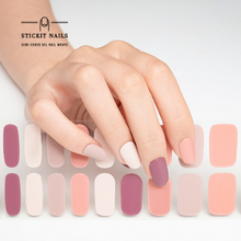 Load image into Gallery viewer, Pink Sunset Semi-cured Gel Nail Sticker Kit
