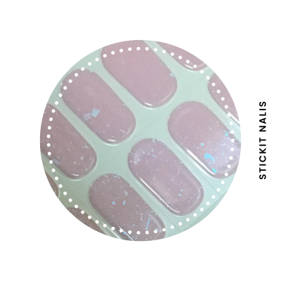Pink Pearl Semi Cured-gel Nail Sticker Kit