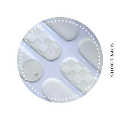 Modern French Semi Cured-gel Nail Sticker Kit