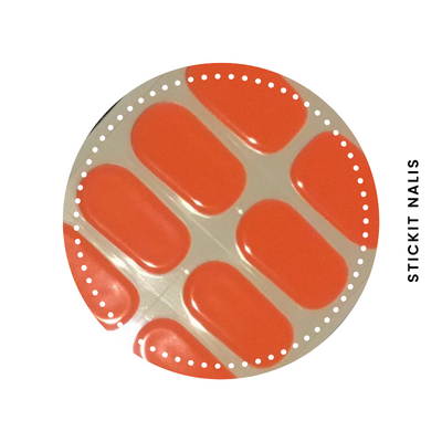 Orange Brilliance Semi-cured Gel Nail Sticker Kit