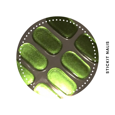 Sea Green (Iridescent) Semi-cured Gel Nail Sticker Kit