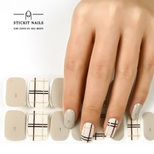 Load image into Gallery viewer, Tartan Touch Semi-cured Gel Nail Sticker Kit
