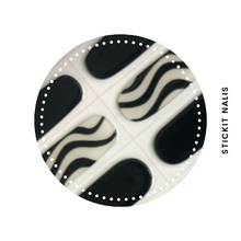 Load image into Gallery viewer, Black Swirl Semi-cured Gel Nail Sticker Kit
