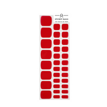Load image into Gallery viewer, Ruby Red Semi-cured Gel Toe Nail Sticker Kit
